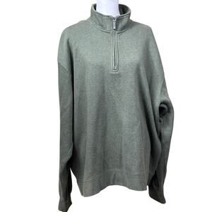 Orvis men's Quarter Zip sweater, green, cozy, rugged, outdoors, lodge, cabin